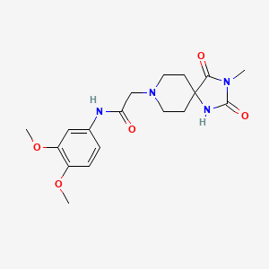 molecular formula C18H24N4O5 B2689175 N-(3,4-dimethoxyphenyl)-2-(3-methyl-2,4-dioxo-1,3,8-triazaspiro[4.5]decan-8-yl)acetamide CAS No. 941970-43-0