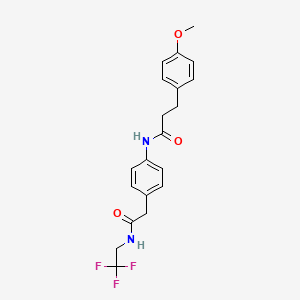 3-(4-methoxyphenyl)-N-(4-(2-oxo-2-((2,2,2-trifluoroethyl)amino)ethyl)phenyl)propanamide