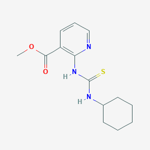 molecular formula C14H19N3O2S B2689187 Methyl 2-{[(cyclohexylamino)carbonothioyl]amino}nicotinate CAS No. 702667-49-0
