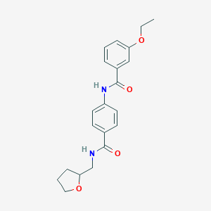 molecular formula C21H24N2O4 B268919 3-ethoxy-N-(4-{[(tetrahydro-2-furanylmethyl)amino]carbonyl}phenyl)benzamide 