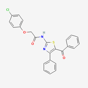 molecular formula C24H17ClN2O3S B2689194 N-(5-benzoyl-4-phenyl-1,3-thiazol-2-yl)-2-(4-chlorophenoxy)acetamide CAS No. 328037-91-8