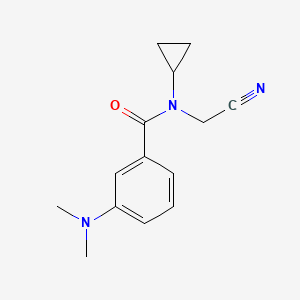 molecular formula C14H17N3O B2689195 N-(cyanomethyl)-N-cyclopropyl-3-(dimethylamino)benzamide CAS No. 1796944-57-4