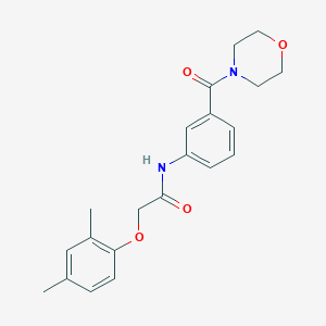 molecular formula C21H24N2O4 B268920 2-(2,4-dimethylphenoxy)-N-[3-(4-morpholinylcarbonyl)phenyl]acetamide 