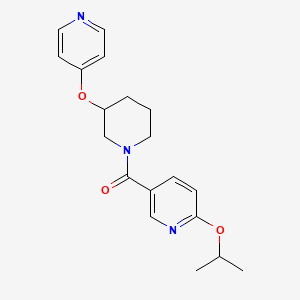 molecular formula C19H23N3O3 B2689201 (6-异丙氧基吡啶-3-基)(3-(吡啶-4-氧基哌啶-1-基)甲酮 CAS No. 2034275-95-9