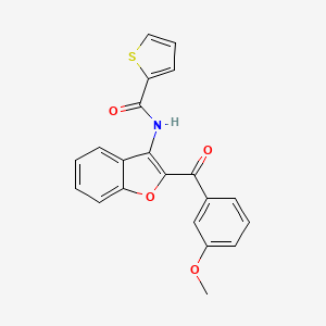 molecular formula C21H15NO4S B2689204 N-[2-(3-methoxybenzoyl)-1-benzofuran-3-yl]thiophene-2-carboxamide CAS No. 824955-83-1