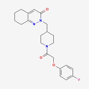 2-[[1-[2-(4-Fluorophenoxy)acetyl]piperidin-4-yl]methyl]-5,6,7,8-tetrahydrocinnolin-3-one