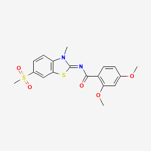 2,4-dimethoxy-N-(3-methyl-6-methylsulfonyl-1,3-benzothiazol-2-ylidene)benzamide