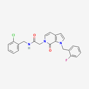 molecular formula C23H19ClFN3O2 B2689215 N-(2-chlorobenzyl)-2-[1-(2-fluorobenzyl)-7-oxo-1,7-dihydro-6H-pyrrolo[2,3-c]pyridin-6-yl]acetamide CAS No. 1286709-70-3