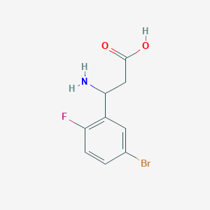 molecular formula C9H9BrFNO2 B2689219 3-Amino-3-(5-bromo-2-fluorophenyl)propanoic acid CAS No. 299441-23-9