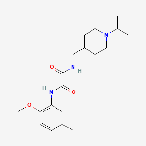 molecular formula C19H29N3O3 B2689224 N1-((1-异丙基哌嗪-4-基)甲基)-N2-(2-甲氧基-5-甲基苯基)草酰胺 CAS No. 946382-54-3