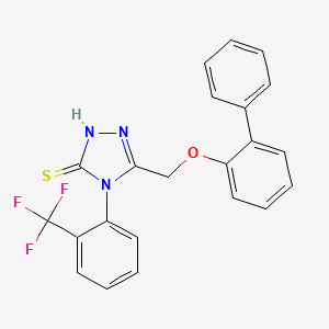 5-(2-phenylphenoxymethyl)-4-[2-(trifluoromethyl)phenyl]-4H-1,2,4-triazole-3-thiol