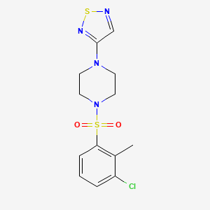 molecular formula C13H15ClN4O2S2 B2689228 1-(3-Chloro-2-methylbenzenesulfonyl)-4-(1,2,5-thiadiazol-3-yl)piperazine CAS No. 2097923-80-1