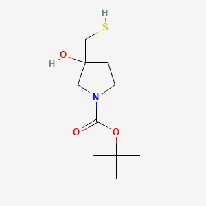 molecular formula C10H19NO3S B2689233 tert-Butyl 3-hydroxy-3-(mercaptomethyl)pyrrolidine-1-carboxylate CAS No. 1510323-33-7