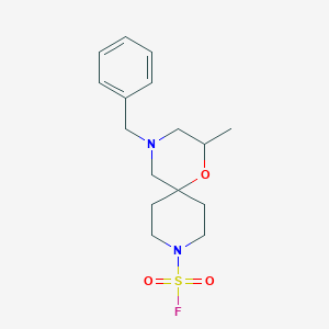 molecular formula C16H23FN2O3S B2689240 4-Benzyl-2-methyl-1-oxa-4,9-diazaspiro[5.5]undecane-9-sulfonyl fluoride CAS No. 2411237-29-9