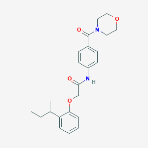 molecular formula C23H28N2O4 B268925 2-(2-sec-butylphenoxy)-N-[4-(4-morpholinylcarbonyl)phenyl]acetamide 