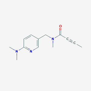 molecular formula C13H17N3O B2689250 N-[[6-(Dimethylamino)pyridin-3-yl]methyl]-N-methylbut-2-ynamide CAS No. 2411239-27-3