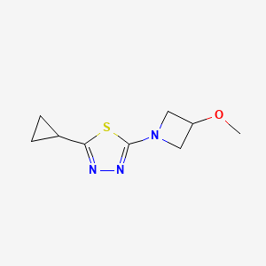 molecular formula C9H13N3OS B2689255 2-Cyclopropyl-5-(3-methoxyazetidin-1-yl)-1,3,4-thiadiazole CAS No. 2097889-87-5