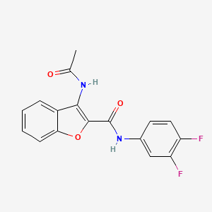 molecular formula C17H12F2N2O3 B2689258 3-acetamido-N-(3,4-difluorophenyl)benzofuran-2-carboxamide CAS No. 888442-85-1