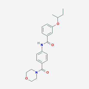 molecular formula C22H26N2O4 B268926 3-sec-butoxy-N-[4-(4-morpholinylcarbonyl)phenyl]benzamide 