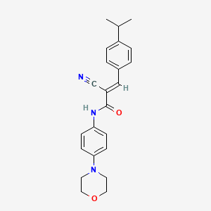 (2E)-2-cyano-3-[4-(methylethyl)phenyl]-N-(4-morpholin-4-ylphenyl)prop-2-enamid e