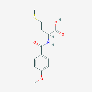 molecular formula C13H17NO4S B2689269 2-[(4-Methoxyphenyl)formamido]-4-(methylsulfanyl)butanoic acid CAS No. 121429-06-9