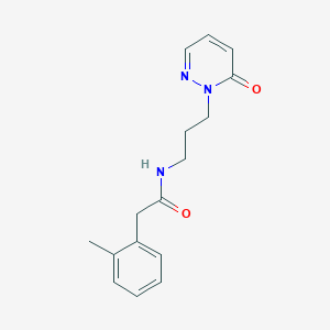 N-(3-(6-oxopyridazin-1(6H)-yl)propyl)-2-(o-tolyl)acetamide