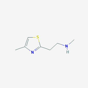 molecular formula C7H12N2S B2689280 N-甲基-2-(4-甲基-1,3-噻唑-2-基)乙胺 CAS No. 642929-37-1
