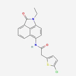 molecular formula C19H15ClN2O2S B2689284 2-(5-chlorothiophen-2-yl)-N-(1-ethyl-2-oxo-1,2-dihydrobenzo[cd]indol-6-yl)acetamide CAS No. 921839-58-9