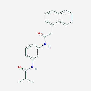 molecular formula C22H22N2O2 B268929 2-methyl-N-{3-[(1-naphthylacetyl)amino]phenyl}propanamide 