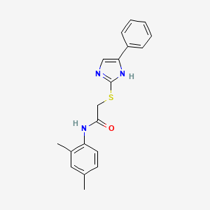 molecular formula C19H19N3OS B2689292 N-(2,4-dimethylphenyl)-2-[(5-phenyl-1H-imidazol-2-yl)sulfanyl]acetamide CAS No. 332915-44-3