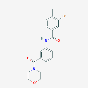molecular formula C19H19BrN2O3 B268930 3-bromo-4-methyl-N-[3-(4-morpholinylcarbonyl)phenyl]benzamide 