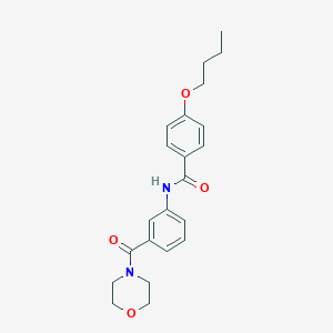 molecular formula C22H26N2O4 B268931 4-butoxy-N-[3-(4-morpholinylcarbonyl)phenyl]benzamide 