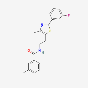 N-{2-[2-(3-fluorophenyl)-4-methyl-1,3-thiazol-5-yl]ethyl}-3,4-dimethylbenzamide