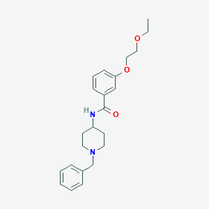 molecular formula C23H30N2O3 B268932 N-(1-benzyl-4-piperidinyl)-3-(2-ethoxyethoxy)benzamide 