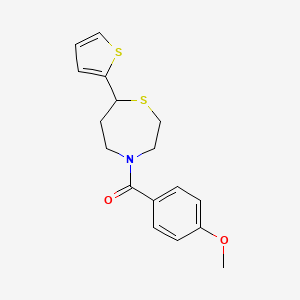 (4-Methoxyphenyl)(7-(thiophen-2-yl)-1,4-thiazepan-4-yl)methanone