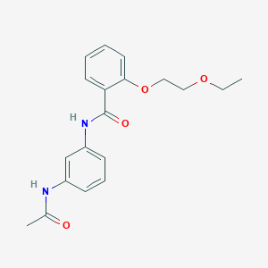 molecular formula C19H22N2O4 B268933 N-[3-(acetylamino)phenyl]-2-(2-ethoxyethoxy)benzamide 