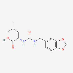 (2S)-2-(1,3-benzodioxol-5-ylmethylcarbamoylamino)-4-methylpentanoic acid