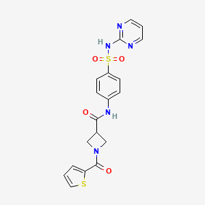 N-(4-(N-(pyrimidin-2-yl)sulfamoyl)phenyl)-1-(thiophene-2-carbonyl)azetidine-3-carboxamide