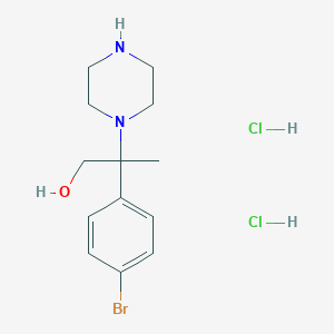 2-(4-Bromophenyl)-2-(piperazin-1-yl)propan-1-ol dihydrochloride