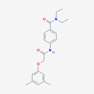 molecular formula C21H26N2O3 B268934 4-{[(3,5-dimethylphenoxy)acetyl]amino}-N,N-diethylbenzamide 