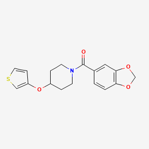 Benzo[d][1,3]dioxol-5-yl(4-(thiophen-3-yloxy)piperidin-1-yl)methanone