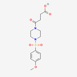 molecular formula C15H20N2O6S B2689341 4-[4-(4-Methoxybenzenesulfonyl)piperazin-1-yl]-4-oxobutanoic acid CAS No. 893725-62-7