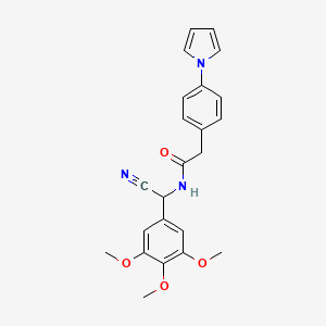 N-[cyano(3,4,5-trimethoxyphenyl)methyl]-2-[4-(1H-pyrrol-1-yl)phenyl]acetamide