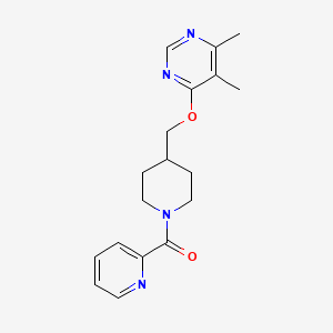 (4-(((5,6-Dimethylpyrimidin-4-yl)oxy)methyl)piperidin-1-yl)(pyridin-2-yl)methanone