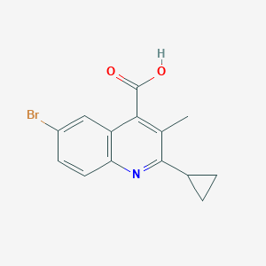 6-Bromo-2-cyclopropyl-3-methylquinoline-4-carboxylic acid