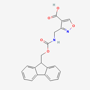 molecular formula C20H16N2O5 B2689358 3-[({[(9H-fluoren-9-yl)methoxy]carbonyl}amino)methyl]-1,2-oxazole-4-carboxylic acid CAS No. 1936212-63-3