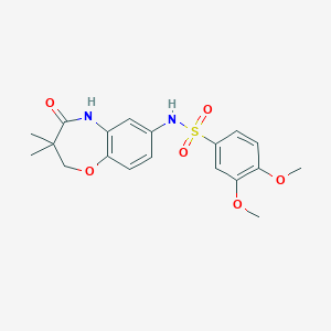 N-(3,3-dimethyl-4-oxo-2,3,4,5-tetrahydrobenzo[b][1,4]oxazepin-7-yl)-3,4-dimethoxybenzenesulfonamide
