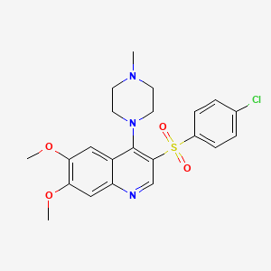 3-[(4-Chlorophenyl)sulfonyl]-6,7-dimethoxy-4-(4-methylpiperazino)quinoline