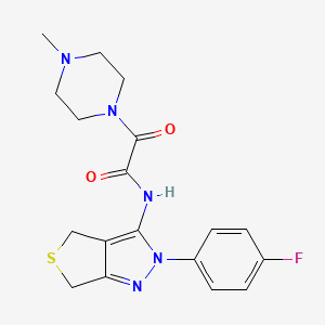 N-[2-(4-fluorophenyl)-4,6-dihydrothieno[3,4-c]pyrazol-3-yl]-2-(4-methylpiperazin-1-yl)-2-oxoacetamide
