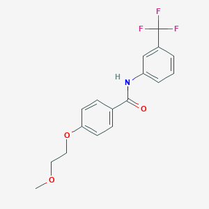 molecular formula C17H16F3NO3 B268937 4-(2-methoxyethoxy)-N-[3-(trifluoromethyl)phenyl]benzamide 